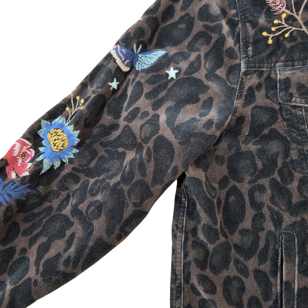 NWT Johnny Was Workshop Mandisa French Leopard Velvet Jacket XL Embroidered - Picture 9 of 15
